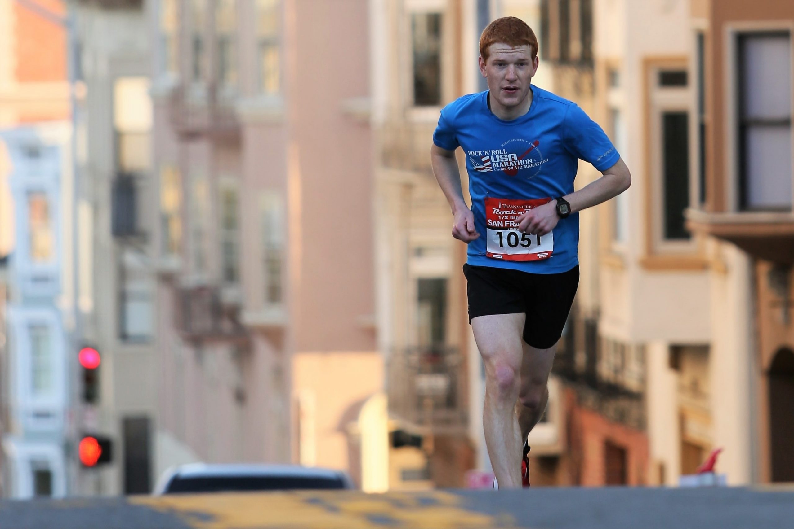man running a marathon